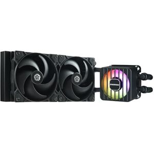 Enermax LIQMAXFLO SR 240mm CPU AIO Liquid Cooler (LGA 1700, 1200, AM5, AM4)- Xtreme Dual Chamber PWM Pumpe- ARGB VRM Wasserblocklüfter 350W+ TDP (2x 120 PWM Silent Flow Fan); ELC-LMF240-SF, schwarz Enermax LIQMAXFLO SR 240mm CPU AIO Liquid Cooler (LGA 1700, 1200, AM5, AM4)- Xtreme Dual Chamber PWM Pumpe- ARGB VRM Wasserblocklüfter 350W+ TDP (2x 120 PWM Silent Flow Fan); ELC-LMF240-SF, schwarz