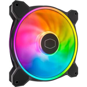 Cooler Master MasterFan MF140 Halo2 ARGB – 140mm Gehäuselüfter, adressierbare Dual-Ring-RGB-Beleuchtung, Rifle-Lager, vergrößerte Luftausgleichsblätter mit Stausensorschutz und verbesserter Treiber-IC Cooler Master MasterFan MF140 Halo2 ARGB – 140mm Gehäuselüfter, adressierbare Dual-Ring-RGB-Beleuchtung, Rifle-Lager, vergrößerte Luftausgleichsblätter mit Stausensorschutz und verbesserter Treiber-IC