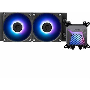MSI MAG CORELIQUID A15 240 AIO CPU Liquid Cooler Kupfersockel mit voller Abdeckung, verbessertes Wasserkanaldesign, ARGB GEN2, CycloBlade 9 Lüfter, Split-Flow Radiator, Lüfter mit Rifle-Lager MSI MAG CORELIQUID A15 240 AIO CPU Liquid Cooler Kupfersockel mit voller Abdeckung, verbessertes Wasserkanaldesign, ARGB GEN2, CycloBlade 9 Lüfter, Split-Flow Radiator, Lüfter mit Rifle-Lager