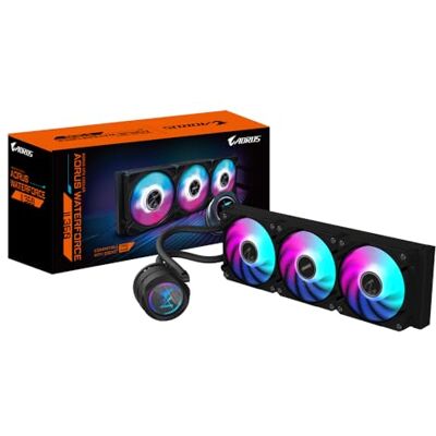 Gigabyte AORUS WATERFORCE II 360 AIO Flüssigkeits-CPU-Kühler 3x120mm ARGB-Lüfter, Schiebe-in-Verriegelungsmechanismus, Daisy-Chain, kompatibel mit Intel LGA 1851 und AMD AM5 Gigabyte AORUS WATERFORCE II 360 AIO Flüssigkeits-CPU-Kühler 3x120mm ARGB-Lüfter, Schiebe-in-Verriegelungsmechanismus, Daisy-Chain, kompatibel mit Intel LGA 1851 und AMD AM5