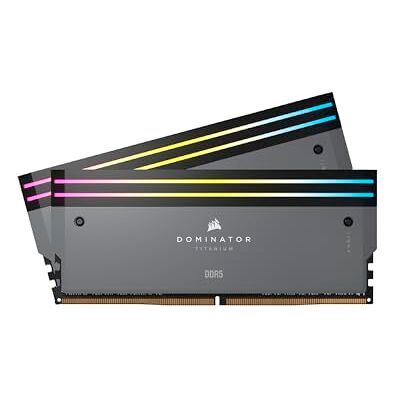 Corsair DOMINATOR TITANIUM RGB DDR5 RAM 32GB (2x16GB) Bis zu 6000MHz CL30 AMD EXPO Intel XMP 3.0 Desktop-Arbeitsspeicher – Grau (CMP32GX5M2B6000Z30) Corsair DOMINATOR TITANIUM RGB DDR5 RAM 32GB (2x16GB) Bis zu 6000MHz CL30 AMD EXPO Intel XMP 3.0 Desktop-Arbeitsspeicher – Grau (CMP32GX5M2B6000Z30)