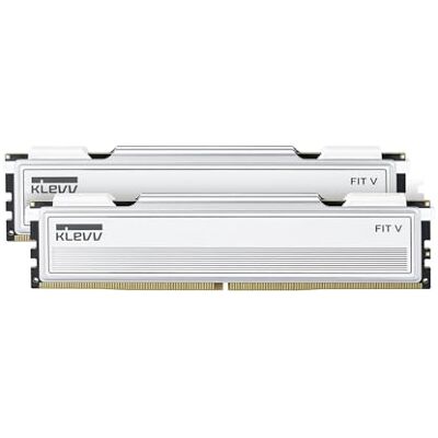 KLEVV FIT V 32GB (2X 16GB) DDR5 Gaming RAM 6000MT/s PC5-48000 Ungepuffert Non-ECC 1,35V CL30 Speicherkit KLEVV FIT V 32GB (2X 16GB) DDR5 Gaming RAM 6000MT/s PC5-48000 Ungepuffert Non-ECC 1,35V CL30 Speicherkit