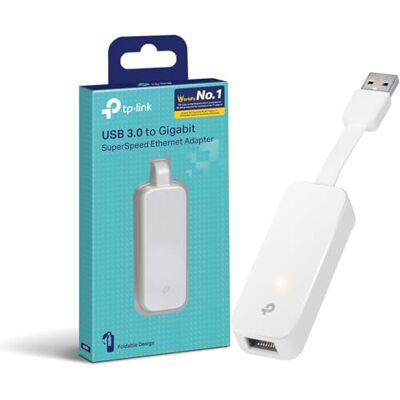 TP-Link UE300 USB auf Ethernet Adapter, USB 3.0 zu RJ45 1000Mbps Ethernet LAN Netzwerkadapter, Plug-and-Play in Windows 11/10, Mac OS und Linux, Faltbares und tragbares Design, 1-Pack TP-Link UE300 USB auf Ethernet Adapter, USB 3.0 zu RJ45 1000Mbps Ethernet LAN Netzwerkadapter, Plug-and-Play in Windows 11/10, Mac OS und Linux, Faltbares und tragbares Design, 1-Pack