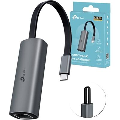 TP-Link UE302C 2.5G-Port USB C LAN Adapter, USB C Ethernet Adapter RJ45 2500Mbps Netzwerkadapter kompatibel mit Windows, MAC OS, iPadOS, Chrome OS, Linux OS und iOS, Faltbarer TP-Link UE302C 2.5G-Port USB C LAN Adapter, USB C Ethernet Adapter RJ45 2500Mbps Netzwerkadapter kompatibel mit Windows, MAC OS, iPadOS, Chrome OS, Linux OS und iOS, Faltbarer