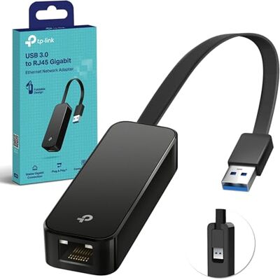 TP-Link UE306 USB auf Ethernet Adapter, USB 3.0 zu RJ45 1000Mbps Ethernet LAN Netzwerkadapter, Plug-and-Play in Nintendo Switch, Windows 11/10/8.1, Mac OS und Linux OS TP-Link UE306 USB auf Ethernet Adapter, USB 3.0 zu RJ45 1000Mbps Ethernet LAN Netzwerkadapter, Plug-and-Play in Nintendo Switch, Windows 11/10/8.1, Mac OS und Linux OS