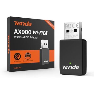 Tenda WLAN USB Stick Adapter für PC, AX900 Dualband 5/2.4Ghz, WPA2, Soft-AP, MU-MIMO, USB 2.0, Windows 7/10/11 Tenda WLAN USB Stick Adapter für PC, AX900 Dualband 5/2.4Ghz, WPA2, Soft-AP, MU-MIMO, USB 2.0, Windows 7/10/11