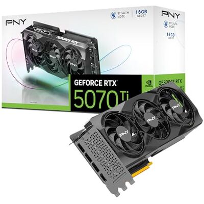 PNY GEFORCE RTX™ 5070 Ti 16GB Triple Fan Graphics Card DLSS4 PNY GEFORCE RTX™ 5070 Ti 16GB Triple Fan Graphics Card DLSS4