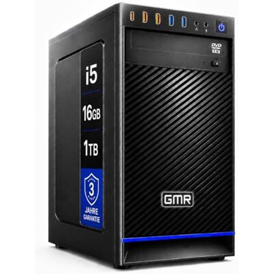 GMR Ultra i5 Office PC Business Office Computer 3 Jahre Garantie 16 GB RAM 1000GB SSD M.2 DVD±RW USB 3 Windows 11 Pro WiFi-Bluetooth GMR Ultra i5 Office PC Business Office Computer 3 Jahre Garantie 16 GB RAM 1000GB SSD M.2 DVD±RW USB 3 Windows 11 Pro WiFi-Bluetooth