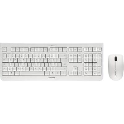 CHERRY DW 3000, kabelloses Tastatur- und Maus-Set, Deutsches Layout, QWERTZ Tastatur, batteriebetrieben, GS-Zulassung, flüsterleiser Tastenanschlag, Weiß-grau CHERRY DW 3000, kabelloses Tastatur- und Maus-Set, Deutsches Layout, QWERTZ Tastatur, batteriebetrieben, GS-Zulassung, flüsterleiser Tastenanschlag, Weiß-grau