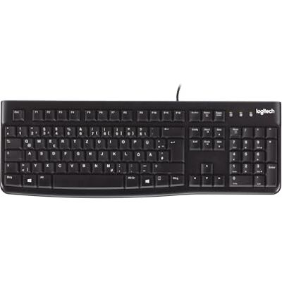 Logitech K120 Kabelgebundene Tastatur für Windows, USB Plug & Play, Volle Größe, Spritzwassergeschützt, Gekrümmte Leertaste, Kompatibel mit PC, Laptop, Deutsches QWERTZ-Layout Schwarz Logitech K120 Kabelgebundene Tastatur für Windows, USB Plug & Play, Volle Größe, Spritzwassergeschützt, Gekrümmte Leertaste, Kompatibel mit PC, Laptop, Deutsches QWERTZ-Layout Schwarz