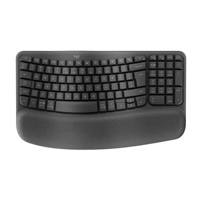 Logitech Wave Keys kabellose ergonomische Tastatur Grafit, US QWERTY-Layout Logitech Wave Keys kabellose ergonomische Tastatur Grafit, US QWERTY-Layout