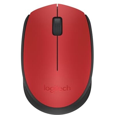 Logitech M171 kabellose Computermaus fürPC Mac, Laptop, 2.4 GHz mit USB Mini-Empfänger, optische Spurführung, 12 Monate Batterie beidhändig anwendbar Rot Logitech M171 kabellose Computermaus fürPC Mac, Laptop, 2.4 GHz mit USB Mini-Empfänger, optische Spurführung, 12 Monate Batterie beidhändig anwendbar Rot
