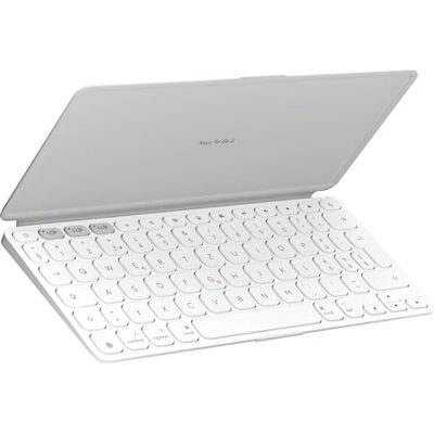 Logitech Keys-to-Go 2, Mobile Bluetooth-Tastatur für Tablets mit integriertem Schutzcover, schlanke, kabellose Tastatur für Windows, Android, Linux, iPad, iPhone, Mac, Apple TV, DEU QWERTZ Hellgrau Logitech Keys-to-Go 2, Mobile Bluetooth-Tastatur für Tablets mit integriertem Schutzcover, schlanke, kabellose Tastatur für Windows, Android, Linux, iPad, iPhone, Mac, Apple TV, DEU QWERTZ Hellgrau