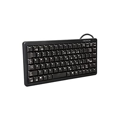 CHERRY G84-4100, Ultra-Flache Kompakttastatur, USB-Anschluss, US-Layout (QWERTY), Windows-Taste, Platzsparend & Leicht, 20 Mio. Anschläge, Schwarz CHERRY G84-4100, Ultra-Flache Kompakttastatur, USB-Anschluss, US-Layout (QWERTY), Windows-Taste, Platzsparend & Leicht, 20 Mio. Anschläge, Schwarz