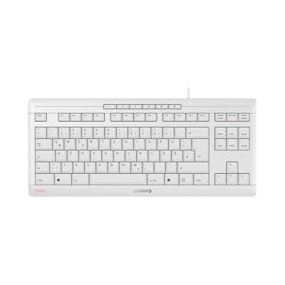 CHERRY Stream Keyboard TKL, Kabelgebundene Tastatur ohne Nummernblock, Deutsches Layout (QWERTZ), Leiser Tastenanschlag, Einzigartiges Tippgefühl, Weiß-Grau CHERRY Stream Keyboard TKL, Kabelgebundene Tastatur ohne Nummernblock, Deutsches Layout (QWERTZ), Leiser Tastenanschlag, Einzigartiges Tippgefühl, Weiß-Grau