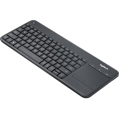 Logitech K400 Plus Kabellose TV-Tastatur mit Touchpad, 2,4 GHz Verbindung via Unifying USB-Empfänger, Programmierbare Multimedia-Tasten, Windows/Android/ChromeOS, Tschechisch QWERTZ-Layout Schwarz Logitech K400 Plus Kabellose TV-Tastatur mit Touchpad, 2,4 GHz Verbindung via Unifying USB-Empfänger, Programmierbare Multimedia-Tasten, Windows/Android/ChromeOS, Tschechisch QWERTZ-Layout Schwarz