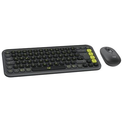 Logitech POP ICON Combo, Bluetooth-Tastatur-Maus-Set, Komfortables Tippen, programmierbare Tasten, leise Klicks, Easy-Switch für bis zu 3 Geräte, QWERTZ DEU – Grafit Logitech POP ICON Combo, Bluetooth-Tastatur-Maus-Set, Komfortables Tippen, programmierbare Tasten, leise Klicks, Easy-Switch für bis zu 3 Geräte, QWERTZ DEU – Grafit