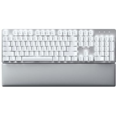 Razer Pro Type Ultra Kabellose Mechanische Tastatur für Maximale Produktivität (Gelbe geräuschlose Lineare Schalter, Multi-Device-Dongle, Bluetooth) QWERTY US-Layout Weiß Razer Pro Type Ultra Kabellose Mechanische Tastatur für Maximale Produktivität (Gelbe geräuschlose Lineare Schalter, Multi-Device-Dongle, Bluetooth) QWERTY US-Layout Weiß