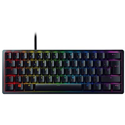 Razer Huntsman Mini (Red Switch) Kompakte 60% Gaming Tastatur (Lineare Optisch-Mechanische Switches, Doubleshot PBT-Tastenkappen, Abnehmbares USB-C Kabel) QWERTZ DE-Layout Schwarz Razer Huntsman Mini (Red Switch) Kompakte 60% Gaming Tastatur (Lineare Optisch-Mechanische Switches, Doubleshot PBT-Tastenkappen, Abnehmbares USB-C Kabel) QWERTZ DE-Layout Schwarz
