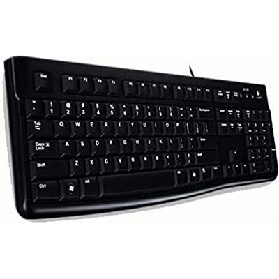 Logitech K120 Kabelgebundene Tastatur für Windows, US QWERTY-Layout Schwarz, 920-002509 Logitech K120 Kabelgebundene Tastatur für Windows, US QWERTY-Layout Schwarz, 920-002509