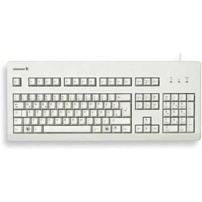 CHERRY G80-3000, Kabelgebundene Mechanische Tastatur, Deutsches Layout (QWERTZ), USB-Anschluss, Robust, Programmierbare Tasten, MX Blue Switches, Hellgrau CHERRY G80-3000, Kabelgebundene Mechanische Tastatur, Deutsches Layout (QWERTZ), USB-Anschluss, Robust, Programmierbare Tasten, MX Blue Switches, Hellgrau