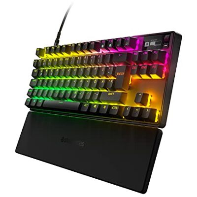 SteelSeries Apex Pro TKL HyperMagnetic Gaming-Tastatur – Die schnellste Tastatur – Anpassbares Ansprechverhalten – OLED-Bildschirm – PBT-Keycaps – USB-C – 2023 Edition – Deutsches Tastatur QWERTZ SteelSeries Apex Pro TKL HyperMagnetic Gaming-Tastatur – Die schnellste Tastatur – Anpassbares Ansprechverhalten – OLED-Bildschirm – PBT-Keycaps – USB-C – 2023 Edition – Deutsches Tastatur QWERTZ