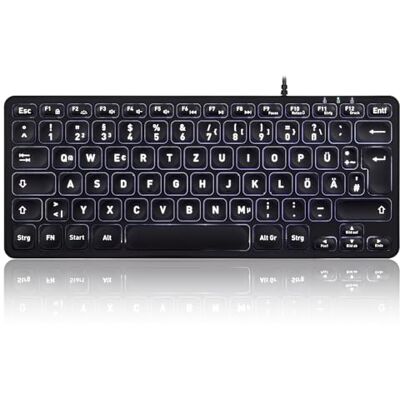 Perixx PERIBOARD-332B DE - Kompakte Mini-Tastatur mit Hintergrundbeleuchtung Perixx PERIBOARD-332B DE - Kompakte Mini-Tastatur mit Hintergrundbeleuchtung