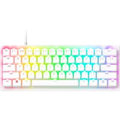Razer Huntsman V3 Pro Mini Analoge optische E-Sport Gaming-Tastatur 60% Format Snap Tap & Rapid Trigger (Digitaler Steuerungstasten, Doubleshot-PBT-Tastenkappen) QWERTY US-Layout Weiß Razer Huntsman V3 Pro Mini Analoge optische E-Sport Gaming-Tastatur 60% Format Snap Tap & Rapid Trigger (Digitaler Steuerungstasten, Doubleshot-PBT-Tastenkappen) QWERTY US-Layout Weiß