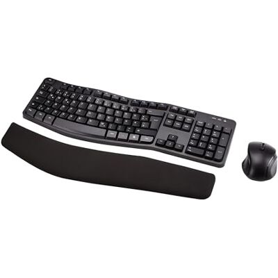 Amazon Basics Tastatur-Maus-Set, ergonomisch, kabellos, DE Layout schwarz Amazon Basics Tastatur-Maus-Set, ergonomisch, kabellos, DE Layout schwarz