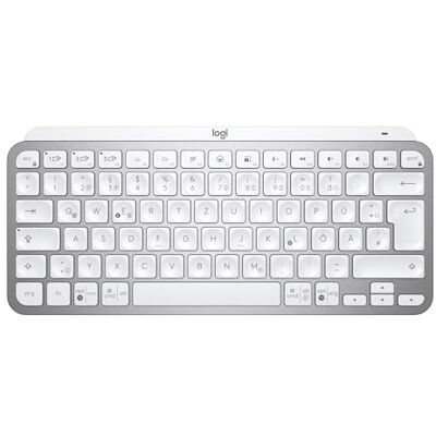 Logitech MX Keys Mini Kabellose Tastatur, Kompakt, Bluetooth, Hintergrundbeleuchtung, USB-C, Kompatibel mit Apple macOS, iOS, Windows, Linux, Android, Metallgehäuse Hellgrau Logitech MX Keys Mini Kabellose Tastatur, Kompakt, Bluetooth, Hintergrundbeleuchtung, USB-C, Kompatibel mit Apple macOS, iOS, Windows, Linux, Android, Metallgehäuse Hellgrau