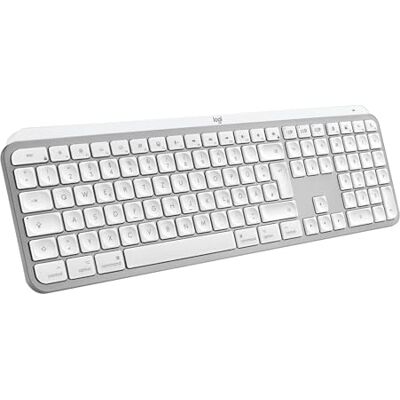 Logitech MX Keys S for Mac, kabellose Tastatur, flüssiges, präzises Tippen, Tasten programmierbar, beleuchtet, Bluetooth, USB C aufladbar für Pro/MacBook Air/iMac/iPad, QWERTZ DE Hellgrau Logitech MX Keys S for Mac, kabellose Tastatur, flüssiges, präzises Tippen, Tasten programmierbar, beleuchtet, Bluetooth, USB C aufladbar für Pro/MacBook Air/iMac/iPad, QWERTZ DE Hellgrau