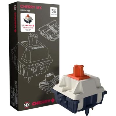 CHERRY MX Falcon Switch Kit, 36 Mechanische Tastatur-Schalter Original -Qualität, für DIY, Hot Swap, Gaming-Keyboard, Taktiler Switch ohne Klick, Heavy-Tactile & Heavy-Satisfying CHERRY MX Falcon Switch Kit, 36 Mechanische Tastatur-Schalter Original -Qualität, für DIY, Hot Swap, Gaming-Keyboard, Taktiler Switch ohne Klick, Heavy-Tactile & Heavy-Satisfying