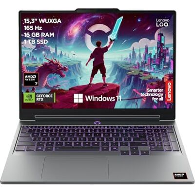 IBM LOQ Gaming AI Laptop 15.3" WUXGA 165Hz Display AMD Ryzen 7 250 16GB RAM 1TB SSD NVIDIA GeForce RTX 5060 Windows 11 QWERTZ Grau 3 Monate GamePass IBM LOQ Gaming AI Laptop 15.3" WUXGA 165Hz Display AMD Ryzen 7 250 16GB RAM 1TB SSD NVIDIA GeForce RTX 5060 Windows 11 QWERTZ Grau 3 Monate GamePass