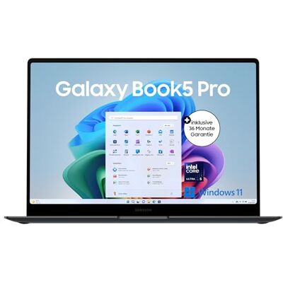 Samsung Galaxy Book5 Pro AI-Laptop, 16-Zoll-Display, AI-Notebook mit Intel Core Ultra 5 Prozessor, 16 GB RAM, 512 GB Speicher, Copilot+ PC, Moonstone Gray, 3 Jahre Herstellergarantie Samsung Galaxy Book5 Pro AI-Laptop, 16-Zoll-Display, AI-Notebook mit Intel Core Ultra 5 Prozessor, 16 GB RAM, 512 GB Speicher, Copilot+ PC, Moonstone Gray, 3 Jahre Herstellergarantie