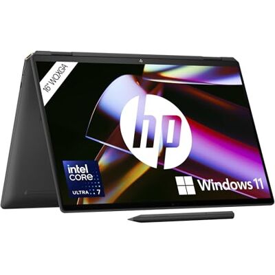 HP Spectre x360 2-in-1 Convertible Laptop Intel Core Ultra 7 155H mit integrierter KI 16" WQXGA IPS Touchscreen 16GB RAM 1TB SSD Intel Arc Graphics Win11 QWERTZ Copilot Key Schwarz HP Spectre x360 2-in-1 Convertible Laptop Intel Core Ultra 7 155H mit integrierter KI 16" WQXGA IPS Touchscreen 16GB RAM 1TB SSD Intel Arc Graphics Win11 QWERTZ Copilot Key Schwarz