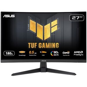 Asus TUF Gaming VG27WQ3B 27 Zoll WQHD Curved Monitor 180 Hz, 1ms GtG, FreeSync, AdaptiveSync, HDR 10 Fast-VA Panel, 16:9, 2560x1440, DisplayPort, HDMI, Speaker Asus TUF Gaming VG27WQ3B 27 Zoll WQHD Curved Monitor 180 Hz, 1ms GtG, FreeSync, AdaptiveSync, HDR 10 Fast-VA Panel, 16:9, 2560x1440, DisplayPort, HDMI, Speaker