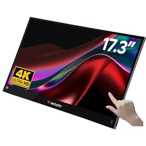 Verbatim Portable Touchscreen Monitor 4K, mobiler 17,3" Bildschirm aus Aluminium, tragbarer HDR Screen für Laptop, Tablet, PS5 oder Nintendo Switch mit USB-C- und HDMI-Anschluss, schwarz Verbatim Portable Touchscreen Monitor 4K, mobiler 17,3" Bildschirm aus Aluminium, tragbarer HDR Screen für Laptop, Tablet, PS5 oder Nintendo Switch mit USB-C- und HDMI-Anschluss, schwarz