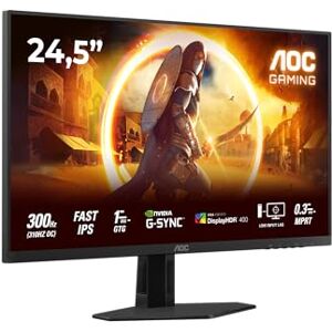AOC 25G4SRE 24.5 Zoll FHD Gaming Monitor, 310Hz, Fast IPS Panel, 0.3ms MPRT, Adaptive Sync, HDR400, G-Sync Compatible, (1920x1080 HDMI 2X 2.0 DP 1x 1.4) Schwarz AOC 25G4SRE 24.5 Zoll FHD Gaming Monitor, 310Hz, Fast IPS Panel, 0.3ms MPRT, Adaptive Sync, HDR400, G-Sync Compatible, (1920x1080 HDMI 2X 2.0 DP 1x 1.4) Schwarz