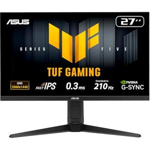 Asus TUF Gaming VG27AQL5A 27 Zoll WQHD Monitor (210 Hz, 0.3ms GtG, FreeSync, Adaptive Sync, ELMB, GameFast, DisplayHDR 400, Fast-IPS Panel, 16:9, 2560x1440, DP, HDMI, USB-Hub, ergono., Speaker) Asus TUF Gaming VG27AQL5A 27 Zoll WQHD Monitor (210 Hz, 0.3ms GtG, FreeSync, Adaptive Sync, ELMB, GameFast, DisplayHDR 400, Fast-IPS Panel, 16:9, 2560x1440, DP, HDMI, USB-Hub, ergono., Speaker)