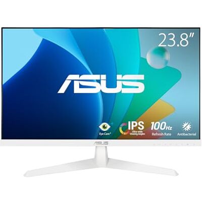 Asus VY249HF-W Eye-Care Gaming-Monitor, 23,8" FHD, IPS, 100 Hz Antibakterielle Beschichtung, TÜV-zertifiziert Flicker-Free, Blaulichfilter, Eye Care Plus, HDMI, VESA, 1 ms Asus VY249HF-W Eye-Care Gaming-Monitor, 23,8" FHD, IPS, 100 Hz Antibakterielle Beschichtung, TÜV-zertifiziert Flicker-Free, Blaulichfilter, Eye Care Plus, HDMI, VESA, 1 ms