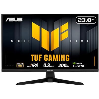 Asus TUF Gaming VG249Q5A 24 Zoll 200Hz FHD Fast IPS Gaming Monitor ELMB Sync, 0.3ms, 99% sRGB, FreeSync Premium, Gaming AI, G-SYNC kompatibel, DisplayWidget Center, DisplayPort, HDMI Asus TUF Gaming VG249Q5A 24 Zoll 200Hz FHD Fast IPS Gaming Monitor ELMB Sync, 0.3ms, 99% sRGB, FreeSync Premium, Gaming AI, G-SYNC kompatibel, DisplayWidget Center, DisplayPort, HDMI