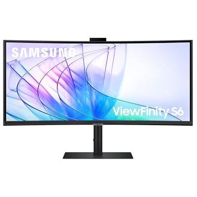 Samsung ViewFinity S65VC Curved Monitor 34 Zoll Mit Lautsprechern und Webcam, HDR10 Bildschirm mit VA-Panel, 3440 x 1440 Pixel, AMD FreeSync 100Hz, 5ms, 90 W Laden via USB-C, Pivot, LS34C652VAUXEN Samsung ViewFinity S65VC Curved Monitor 34 Zoll Mit Lautsprechern und Webcam, HDR10 Bildschirm mit VA-Panel, 3440 x 1440 Pixel, AMD FreeSync 100Hz, 5ms, 90 W Laden via USB-C, Pivot, LS34C652VAUXEN