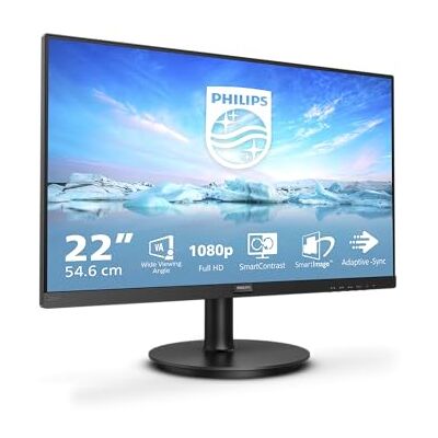 Philips 221V8 22 Zoll Full HD Monitor, Adaptive Sync (1920x1080, 75 Hz, VGA, HDMI) schwarz Philips 221V8 22 Zoll Full HD Monitor, Adaptive Sync (1920x1080, 75 Hz, VGA, HDMI) schwarz