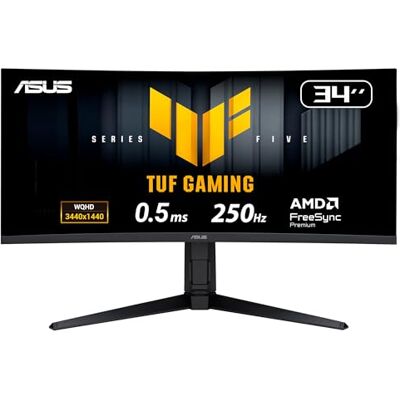 Asus TUF Gaming VG34WQML5A 34" WQHD gekrümmt 250 Hz 0,5 ms, AMD FreeSync Premium, ELMB Sync, DisplayHDR 400, 95% DCI-P3, Gaming AI Asus TUF Gaming VG34WQML5A 34" WQHD gekrümmt 250 Hz 0,5 ms, AMD FreeSync Premium, ELMB Sync, DisplayHDR 400, 95% DCI-P3, Gaming AI