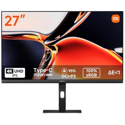 XIAOMI 4K Monitor A27Ui – 27 Zoll UHD IPS Display, 3840x2160, 100% sRGB, Delta E<1, USB-C 90W, höhenverstellbar, Low Blue Light XIAOMI 4K Monitor A27Ui – 27 Zoll UHD IPS Display, 3840x2160, 100% sRGB, Delta E<1, USB-C 90W, höhenverstellbar, Low Blue Light