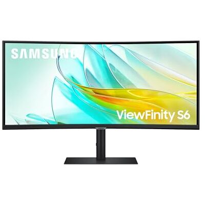 Samsung ViewFinity S65UC Curved Monitor 34 Zoll, Mit Lautsprechern, Bildschirm mit VA-Panel, 3.440 x 1.440 Pixel, Bildwiederholrate 100 Hz, Reaktionszeit 5 ms, 90 W Laden via USB-C, Pivot Samsung ViewFinity S65UC Curved Monitor 34 Zoll, Mit Lautsprechern, Bildschirm mit VA-Panel, 3.440 x 1.440 Pixel, Bildwiederholrate 100 Hz, Reaktionszeit 5 ms, 90 W Laden via USB-C, Pivot