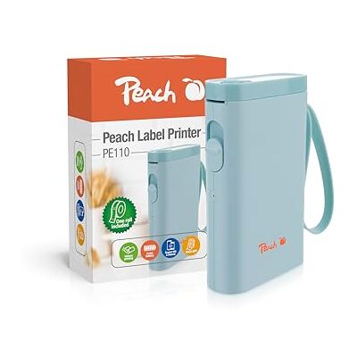 Peach Etikettendrucker blau, Etikettiergerät kabellos Label Printer PE110A Beschriftungsgerät Bluetooth, Label maker, Android iOS App, Drucker mit 1 Etiketten Rolle selbstklebend, Labeldrucker tragbar Peach Etikettendrucker blau, Etikettiergerät kabellos Label Printer PE110A Beschriftungsgerät Bluetooth, Label maker, Android iOS App, Drucker mit 1 Etiketten Rolle selbstklebend, Labeldrucker tragbar