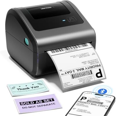 Phomemo Bluetooth Versandetiketten Drucker, D450BT Etikettendrucker DHL 4x6 Thermodrucker 4x6, Shipping Label Printer Für Unternehmen, Labeldrucker Kompatibel mit Amazon, DHL, Vinted, Etsy, FedEx, DPD Phomemo Bluetooth Versandetiketten Drucker, D450BT Etikettendrucker DHL 4x6 Thermodrucker 4x6, Shipping Label Printer Für Unternehmen, Labeldrucker Kompatibel mit Amazon, DHL, Vinted, Etsy, FedEx, DPD