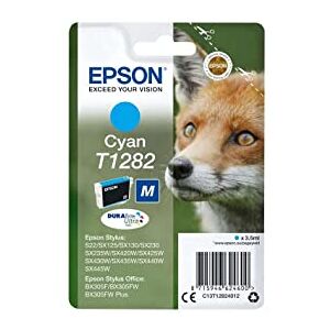 Epson Original Fuchs DURABrite T1281 Einzel-Tintenpatrone Cyan – 1 x 3,5 ml – Original Tintenpatronen für optimale Druckergebnisse Epson Original Fuchs DURABrite T1281 Einzel-Tintenpatrone Cyan – 1 x 3,5 ml – Original Tintenpatronen für optimale Druckergebnisse