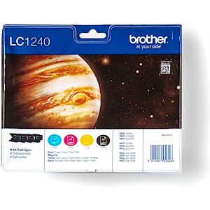 Brother Original LC1240 Tintenpatrone Value Pack mit Schwarz, Cyan, Gelb und Magenta Brother Original LC1240 Tintenpatrone Value Pack mit Schwarz, Cyan, Gelb und Magenta